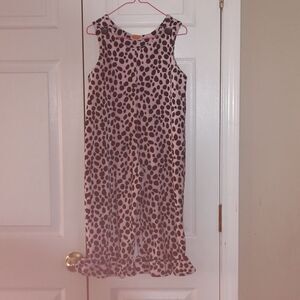 Turtle and Pumkin pink animal print soft fleece overall long romper  Sz 4/5